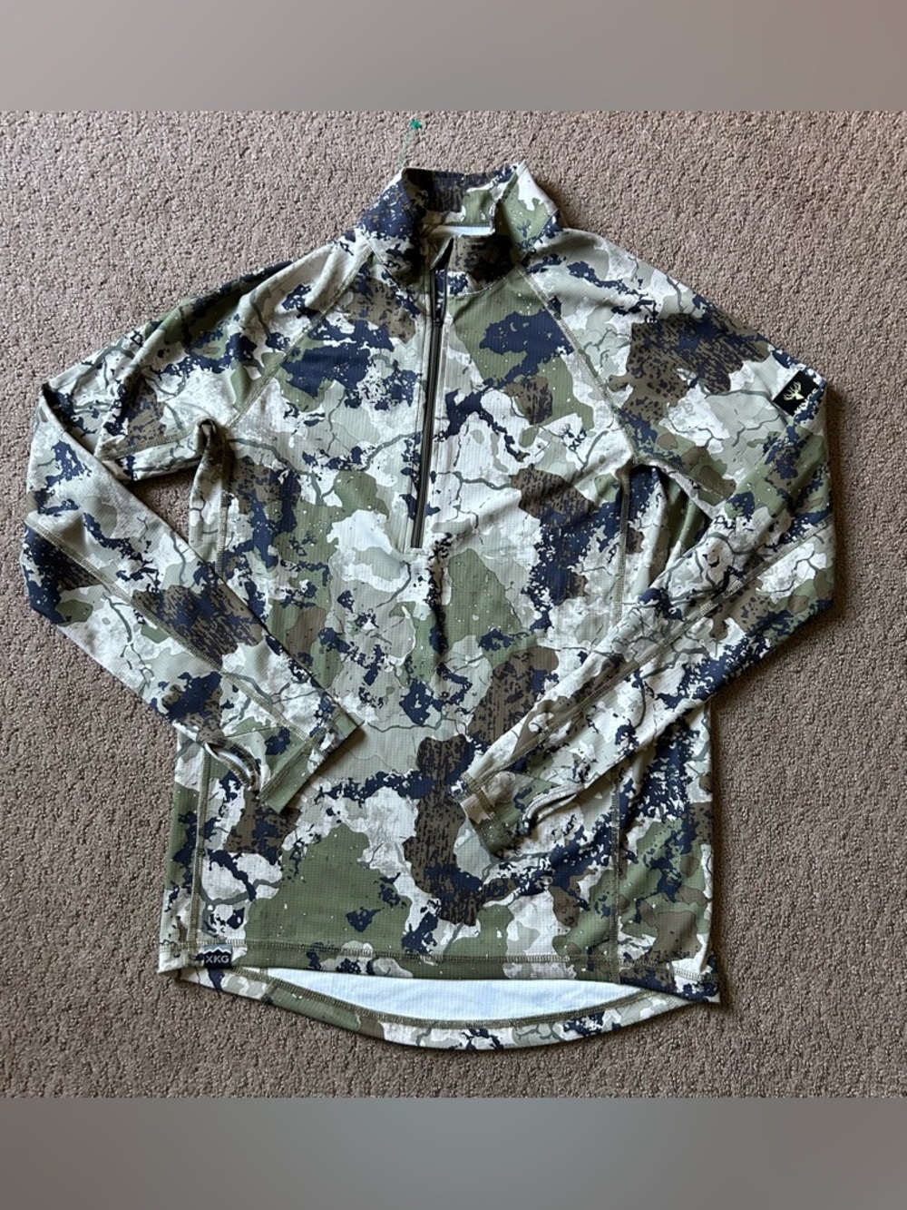 KINGS CAMO XKG Elevation 1/4 Zip Tee Shirt MEDIUM
